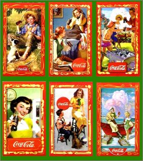 Affiches anciennes - 6 magnets -  Coca-Cola - 2002