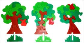 Arbres - Puzzles 3D en plastique  - Kinder - 1988