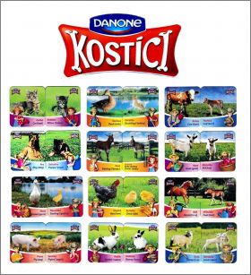 Ferme duos animaux - 24 Magnets Kostici Danone 2012 Tchquie