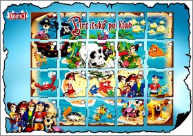 Le trsor des pirates - Magnets Kostici Danone 2013 Tchquie