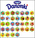 Alphabet Et - 32 Magnets hexagonaux - Danone 2008 Pologne