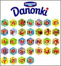 Alphabet Et - 32 Magnets hexagonaux - Danone 2008 Pologne