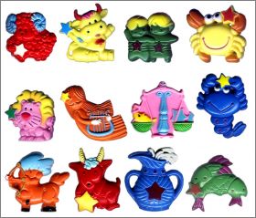 Signes du zodiaque 2me srie -12 magnets - 2002