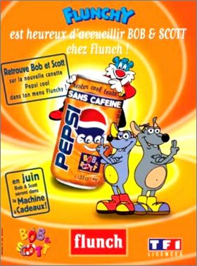 Bob & Scott TF1 - 2 magnets - Flunch & Pepsi Cool - 2001