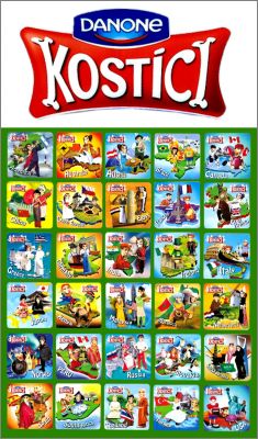 On the road around the world Magnets Kostici Danone Tchquie