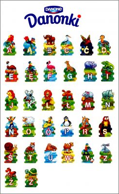Animaux puzzle  - 32 Magnets Danonki Danone - 2011 Pologne
