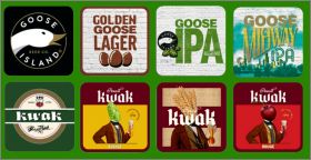 Sous-bocks srie N4 (marques de bires) 8 Magnets - 2022