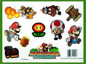 Paper Mario Sticker Star magnets Nintendo Planche N1  2012