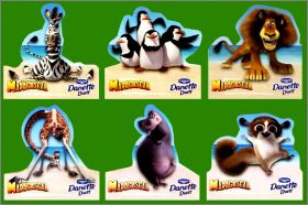 Madagascar - 6 Magnets - Danette Duett - Danone 2012 Hongrie