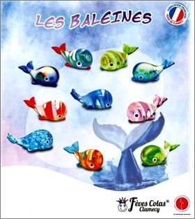 Les Baleines - 10 fves en verre translucides - Clamecy 2023