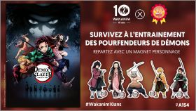 Demon Slayer - Wakanim 10 ans - 5 magnets - Japan Expo 2019