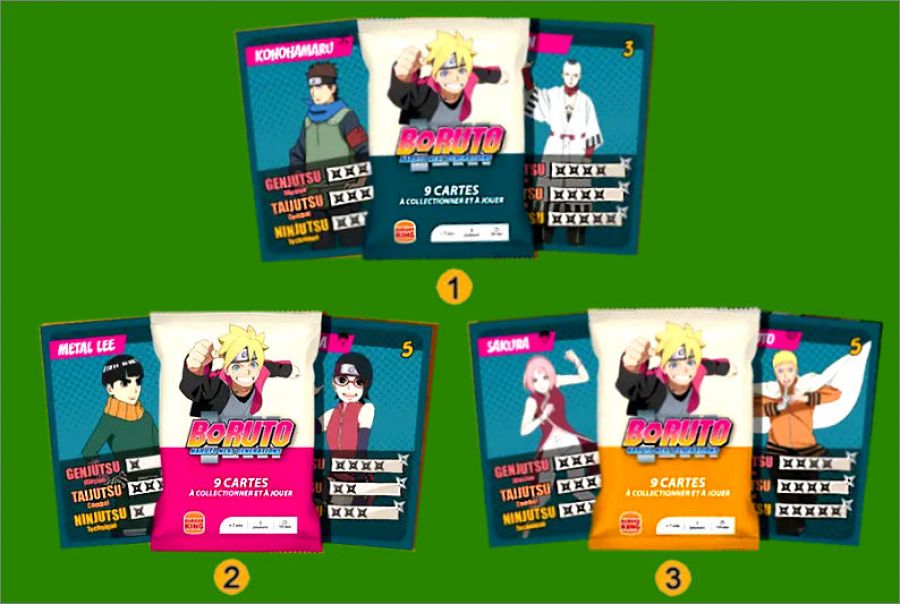 Madagascar / Boruto Menu King Junior Burger King 2023 Films