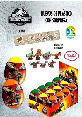 Jurassic World - 7 Figurines 2D - ufs surprise Auchan 2023