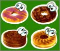 Donuts - 4 magnets - 2002