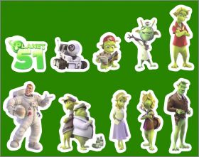 Planet 51 - Ilion Animation Studios - 10 magnets - 2009