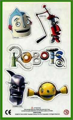 Robots 20th Century Fox 1 Planche de 5 magnets Srie 1 2005