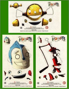 Robots 20th Century Fox 3 Planche de magnets Srie 2 2005
