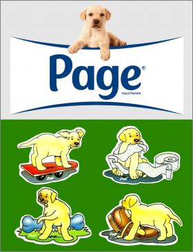 Chien - 4 Magnets - Page (Toiletpapier) 2015 - Pays-Bas