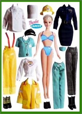 Barbie - Série 6 - 1 planche de magnets - Mattel 2003