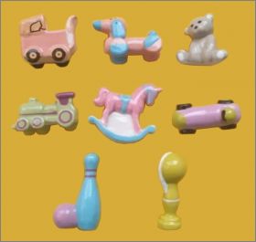 Jouets vintage colors - 8 Fves Brillantes - Auchan - 2024