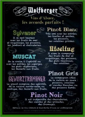 Vins d'Alsace - 1 Planche de Magnets Wolfberger - 2017