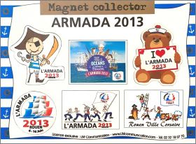Armada Rouen - 1 Planche de 6 magnets - 2013