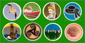 Breizh - 8 F�ves assiettes brillantes - Prime - 2009