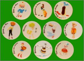 Assiettes p�tissi�res - 10 F�ves brillantes - 2016