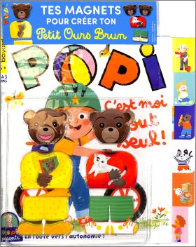Petit ours brun - 6 Magnets Popi - Bayard N 445 - 2023