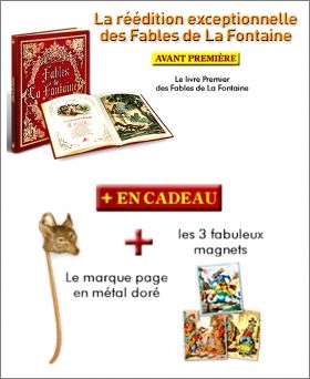 Fables de La Fontaine -  3 magnets - ditions Atlas - 2016