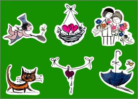 Peynet - 6 Magnets -  2001