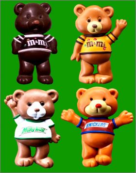 Ours (M & M, Milky Way, Snickers) 4 magnets Mars 1987 U.S.A