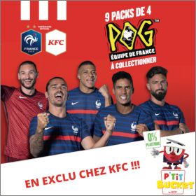 quipe de France 9 planches de 4 Pog - P'tit Bucket KFC 2021