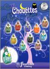 Les Chouettes - 10 Fves en verre avec blire Clamecy 2017