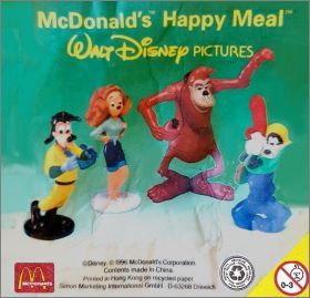 Dingo et Max Disney - 4 figurines Happy Meal McDonald's 1996