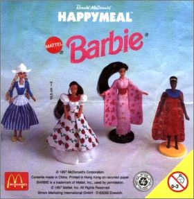 Barbie (Mattel) 4 Figurines - Happy Meal - McDonald's - 1997