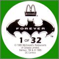 Batman forever - 32 pogs 1 kini Canada Games, McDonald 1995