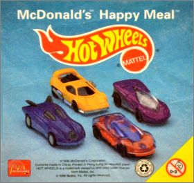 HotWheels (Mattel) 4 voitures - Happy Meal - McDonald's 1996