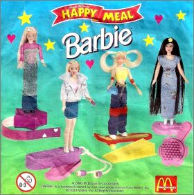 Barbie (Mattel) 4 Figurines - Happy Meal - McDonald's - 2000