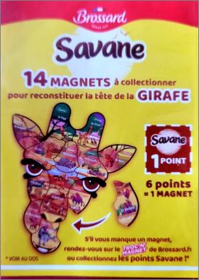 14 magnets - T�te de Girafe - Savane de Brossard - 2026