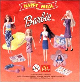 Barbie (Mattel) 4 Figurines - Happy Meal - McDonald's - 2001
