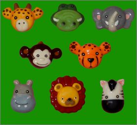 Animaux de la savane  - 8 F�ves brillantes - Lebhar - 2025