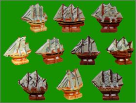Les maquettes de bateaux 10 F�ves mates (filet or) HEP 2008
