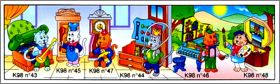 Chats et Meubles de maison - Kinder surprise K98-43 � K98-48