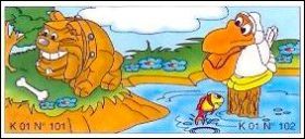 Bouledogue et P�lican - kinder surprise k01-101 et  k01-102