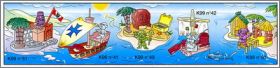 Diorama L'�le au tr�sor Kinder surprise K99-41 � 42, 49 � 51