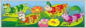 Famille chenille - Kinder surprise - K99-57 � K99-60 - 1999