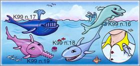 Animaux de la mer - Kinder surprise - K99-16 � K99-19 - 1999