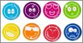 Smiley - 8 Magnets - Babybel - 2007