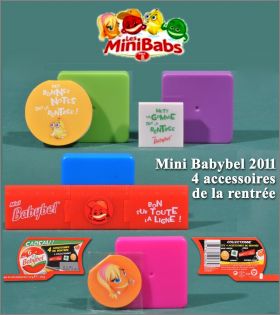 Les MiniBabs - 4 accessoires de rentre - Mini-Babybel 2011